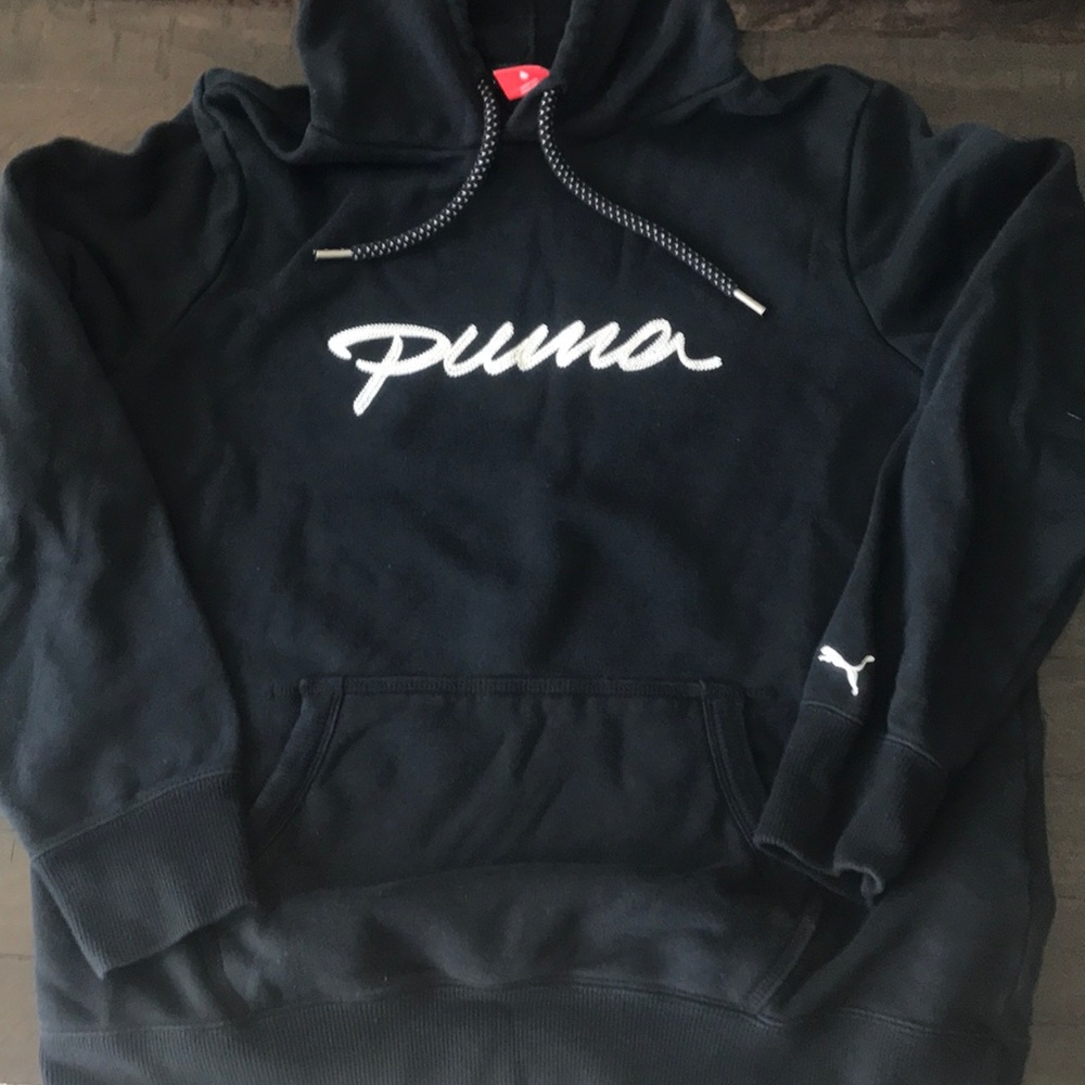 Black Puma Hoodie Sweatshirt